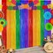 Cinco de Mayo Foil Fringe Curtain Backdrop Set – Rainbow Fiesta Party Decorations with Banner for Mexican Theme Parties, Wedding, Engagement & Photo Booth Decor